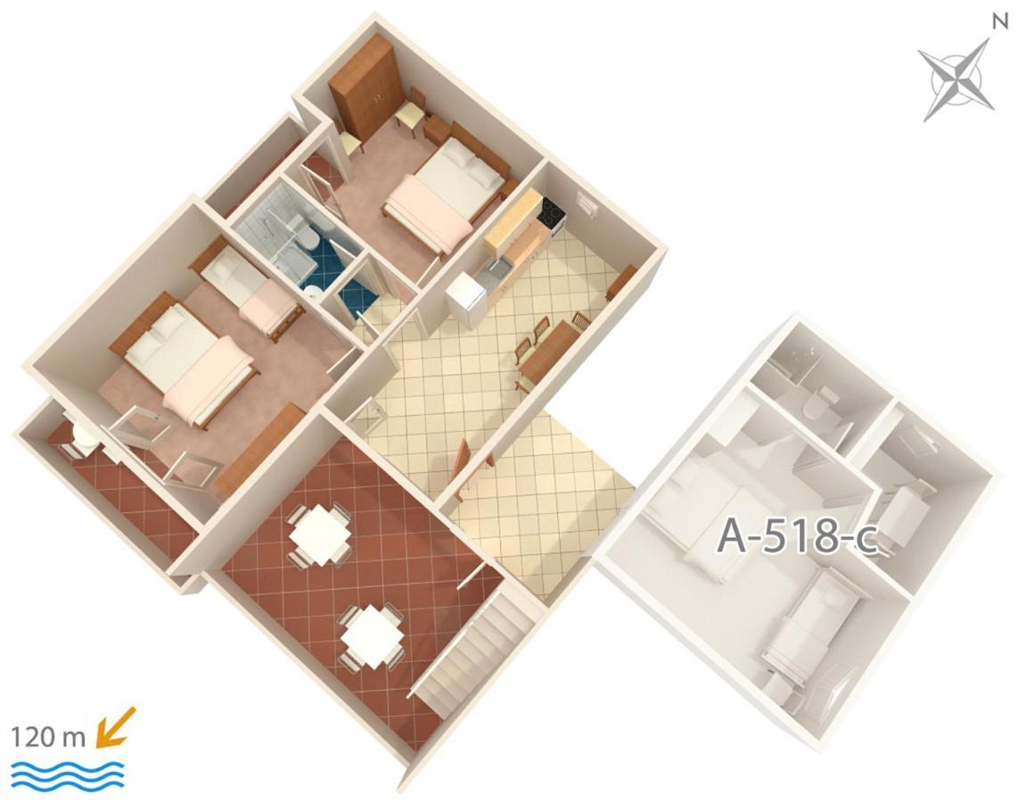 Apartment Podgora 518D Kültér fotó
